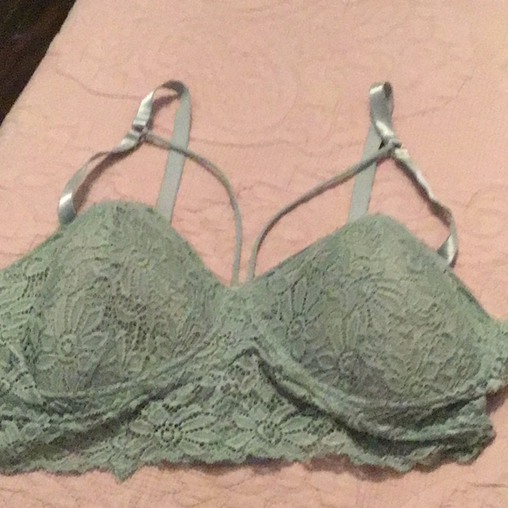 No Wire green Bralett